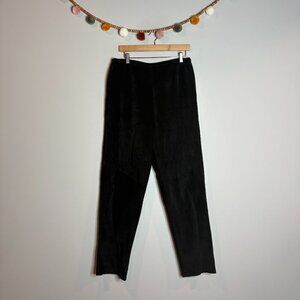 Vtg Danier black suede leather pants